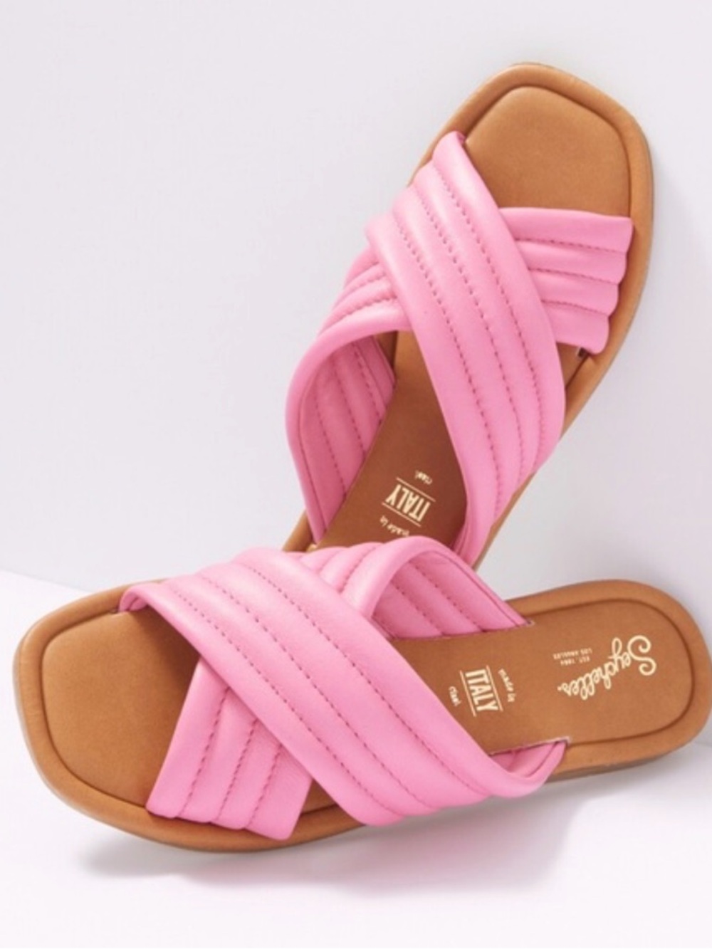 Seychelles Word for Word Pink Leather Italian Sandals